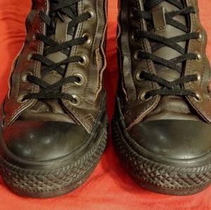 Converse Brown/Black leather high top